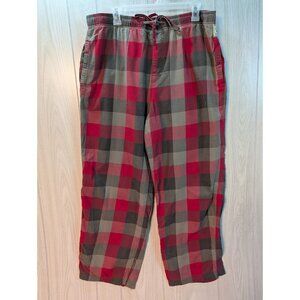 Life is Good Mens Plaid Pajama Pants Sleep Lounge Drawstring Pockets Large Flaw